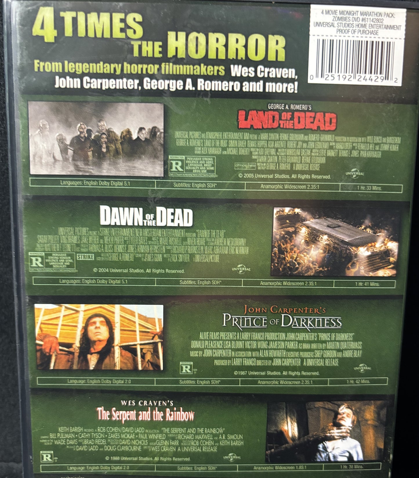 4 Movie Pack - Zombies - DVD - used