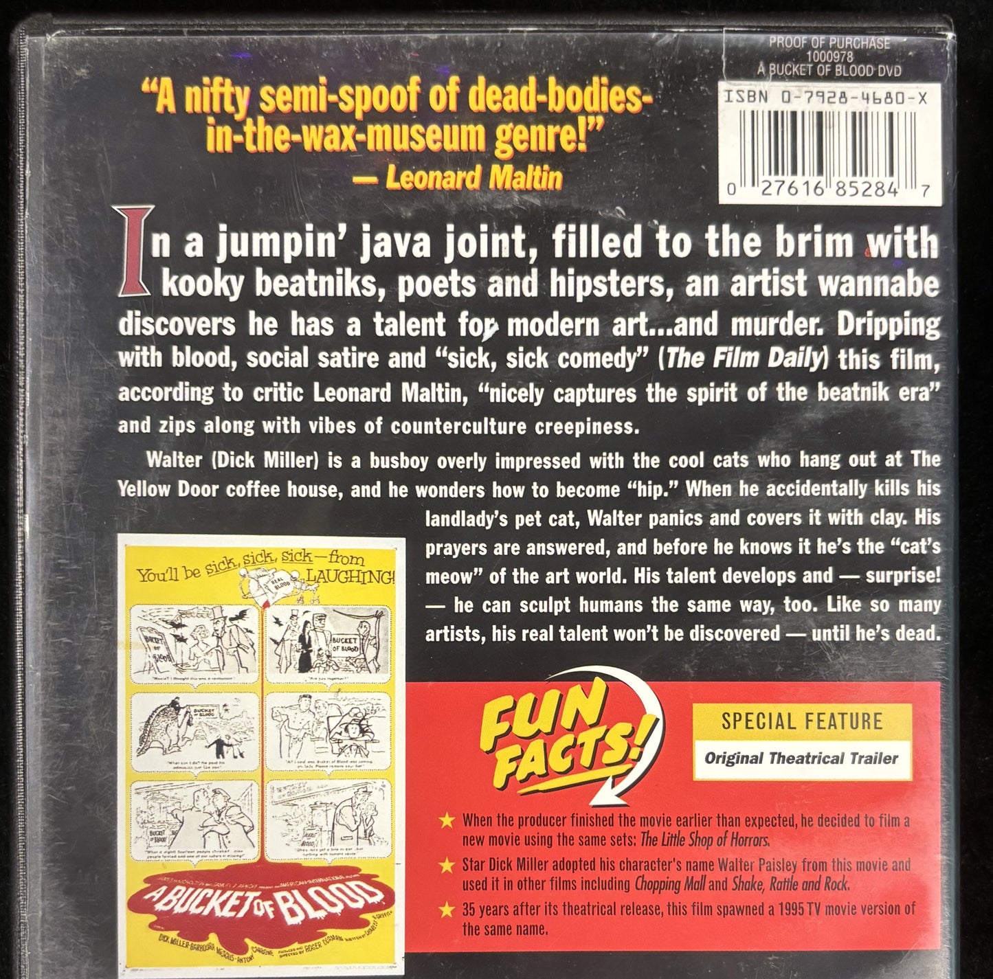 A Bucket of Blood (1959) - DVD - used