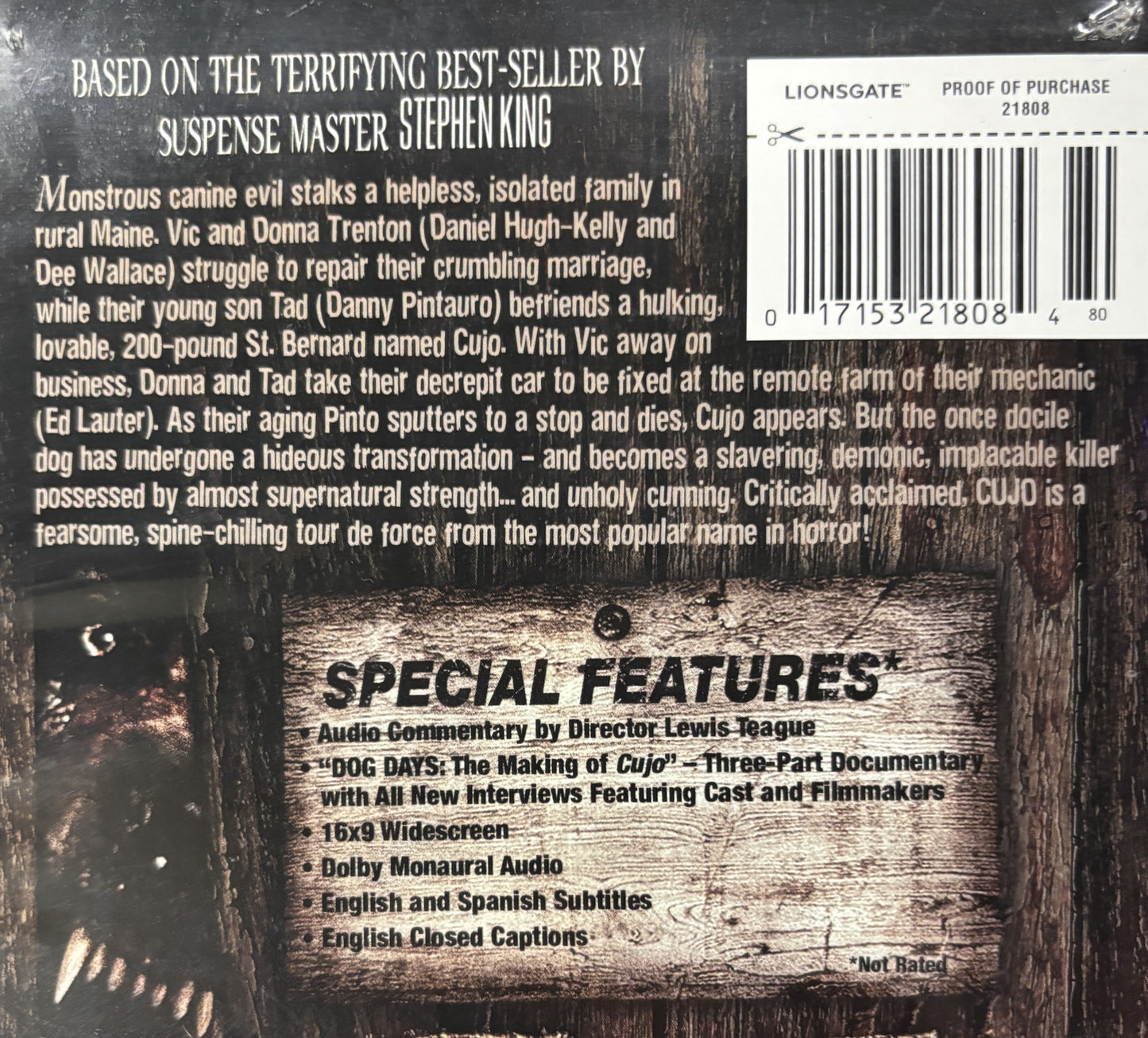 Cujo (1983) - DVD - used