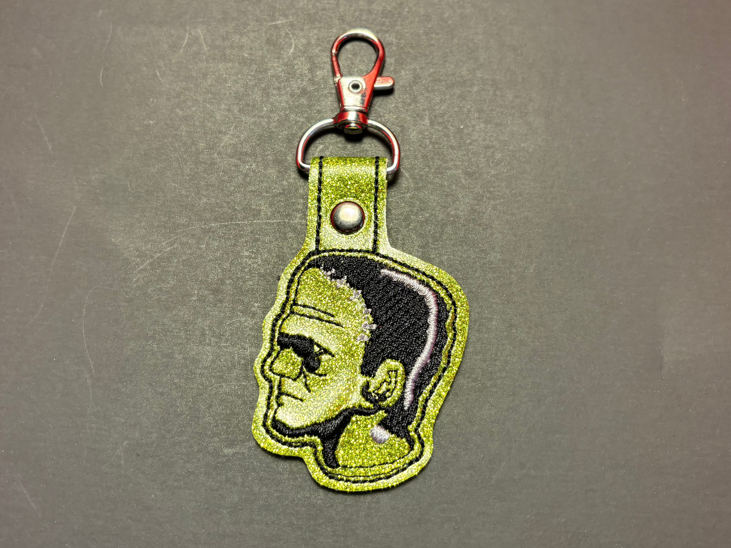 Stitched Vinyl Sparkle Frankenstein- Green