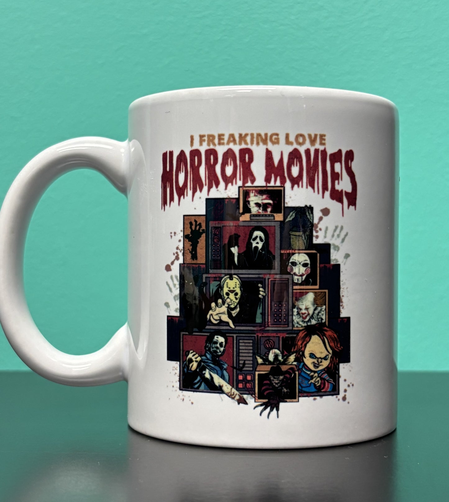 I Freaking Love Horror Movies - mug
