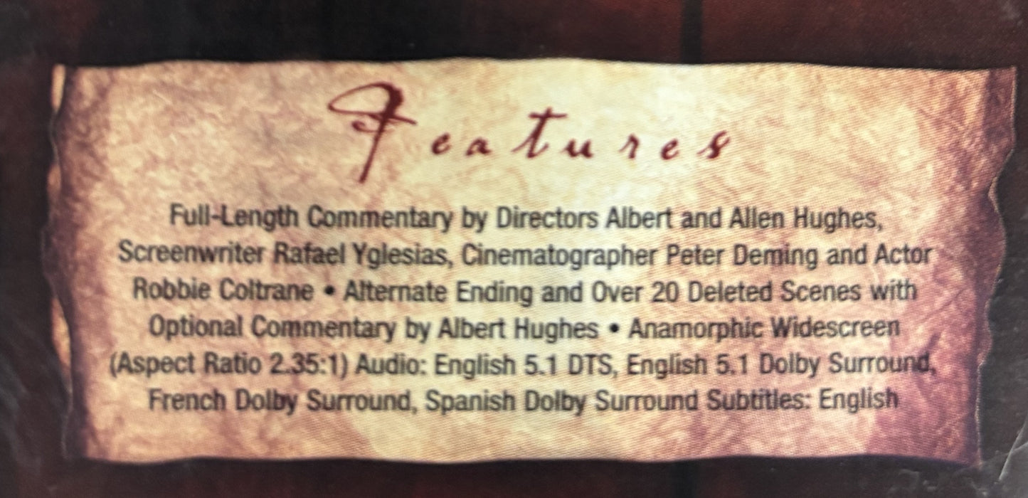 From Hell (2001) - DVD - used