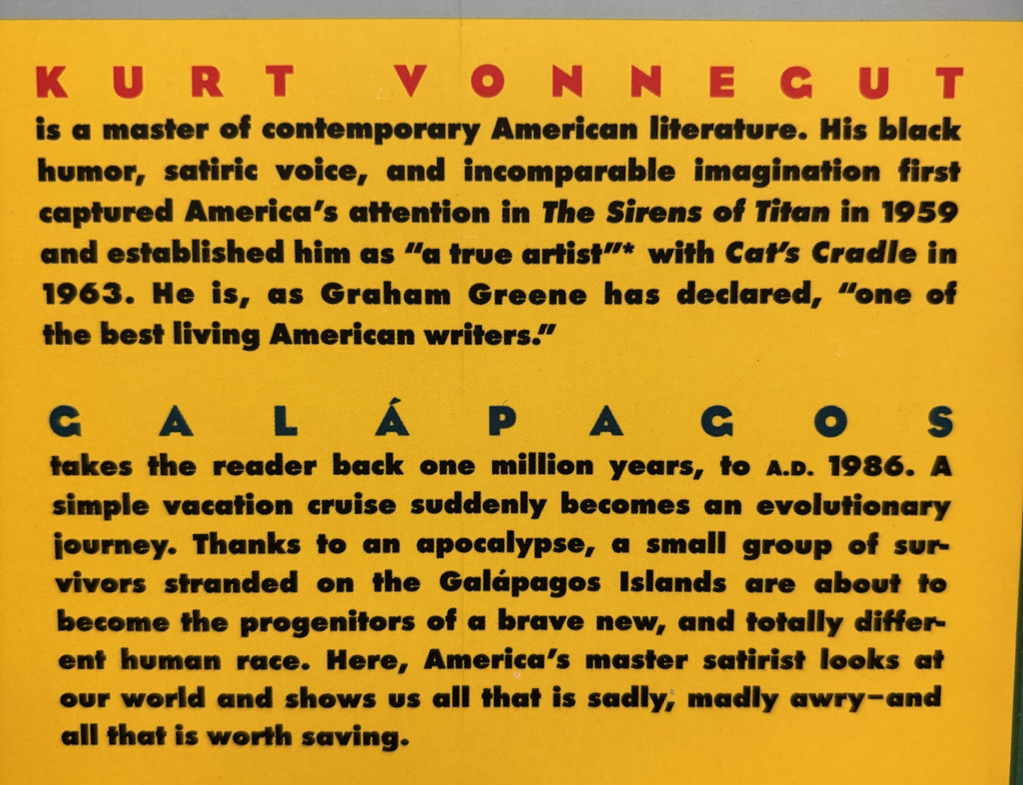 Galápagos by Kurt Vonnegut - used