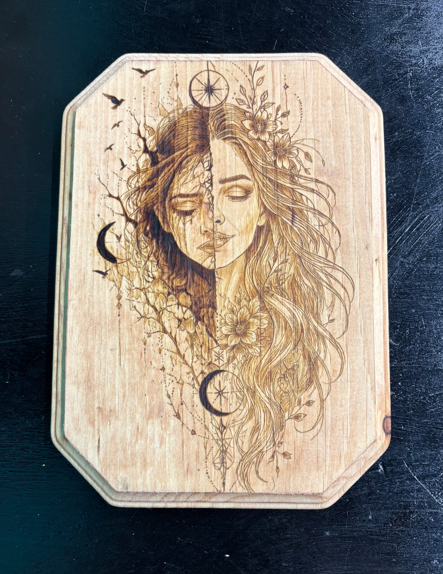 Two Faced - Wood Art