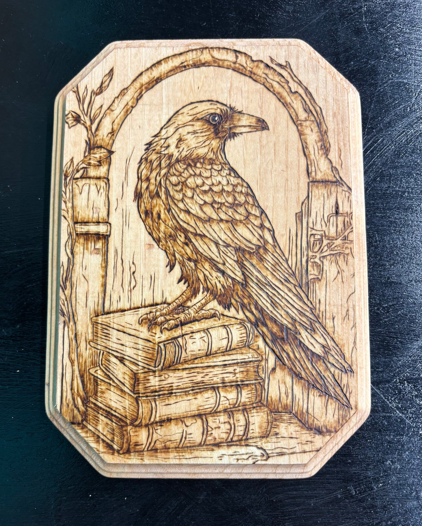 Bird on Books - Wood Art