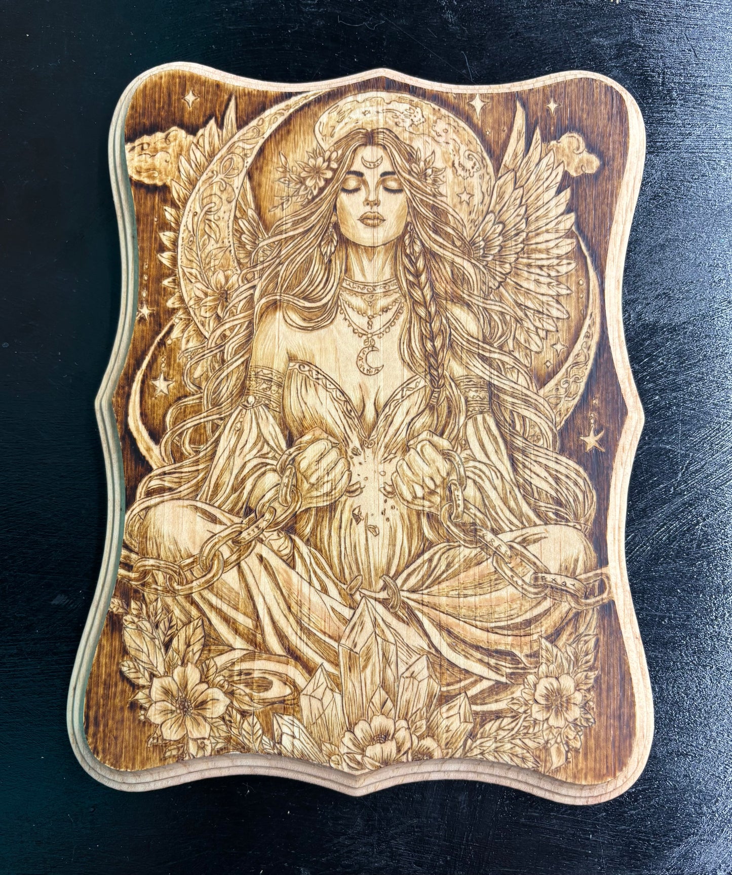 Chained Woman - Wood Art