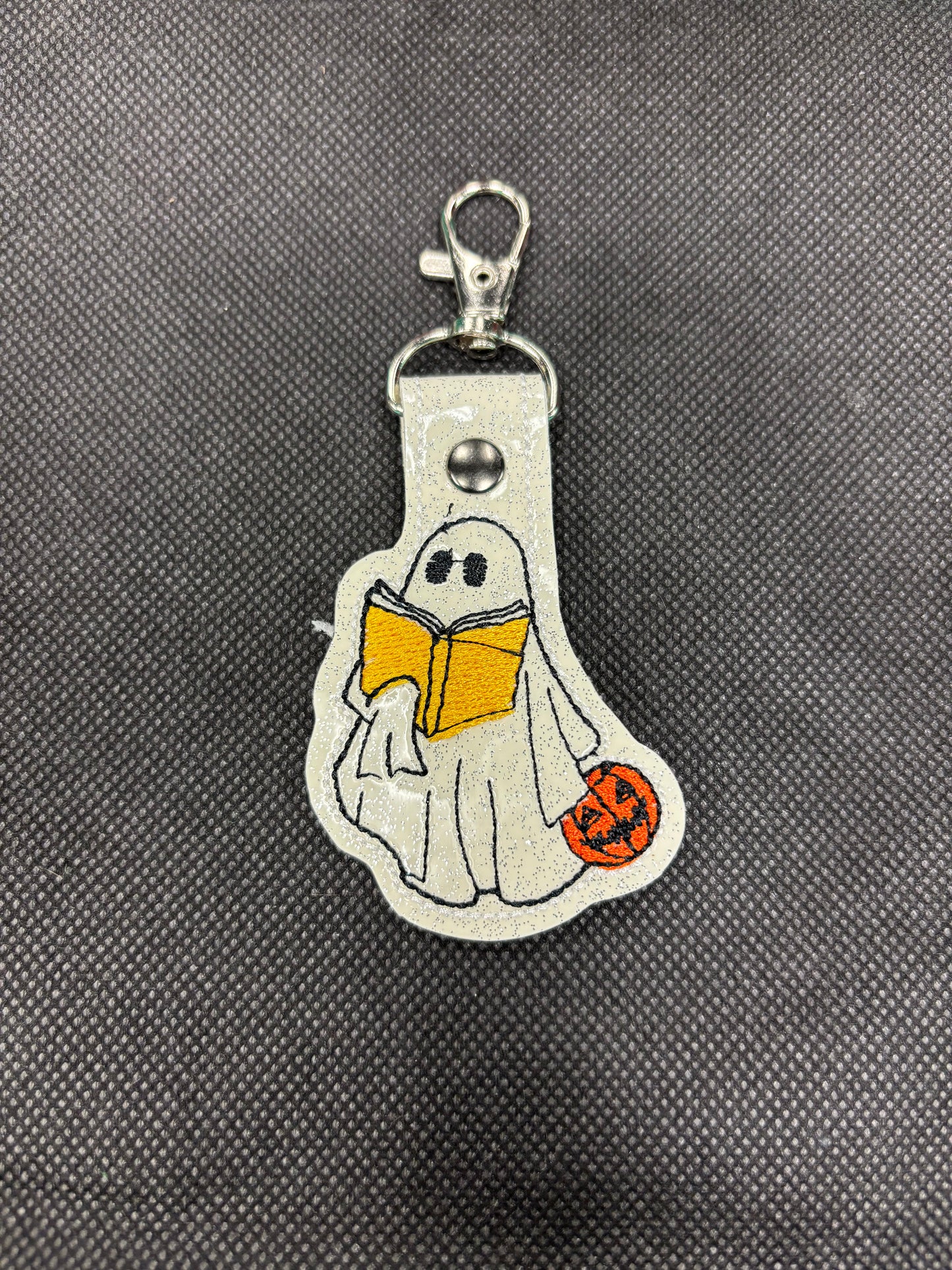 Stitched Book Ghost- Keychain