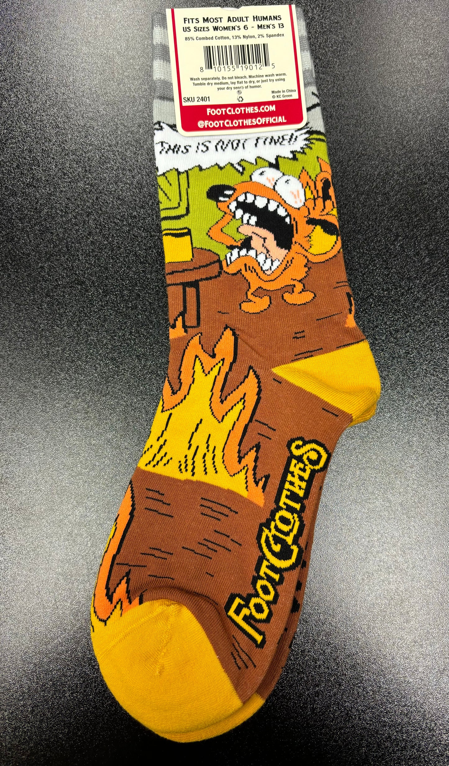 This is Fine, Also, Not Fine - Crew Socks