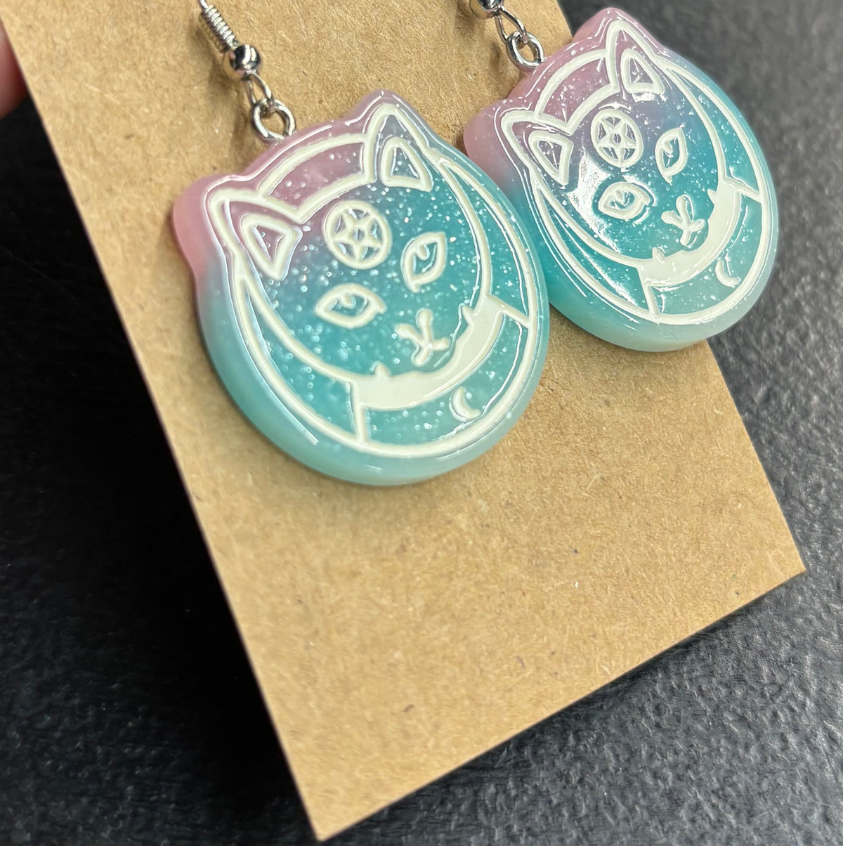 Sparkle Space Cat - Earrings