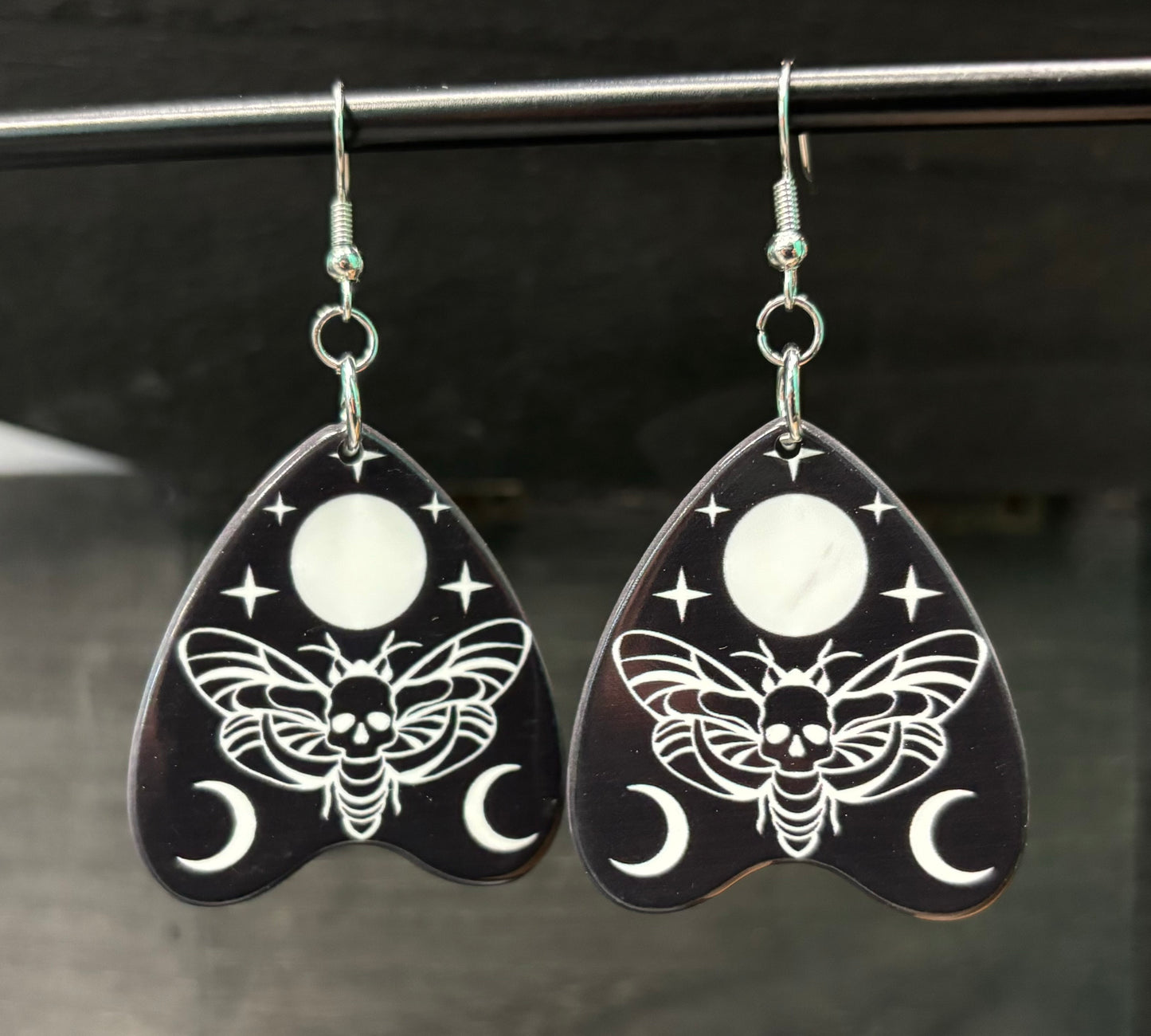 Ouija Planchette Moth - Earrings