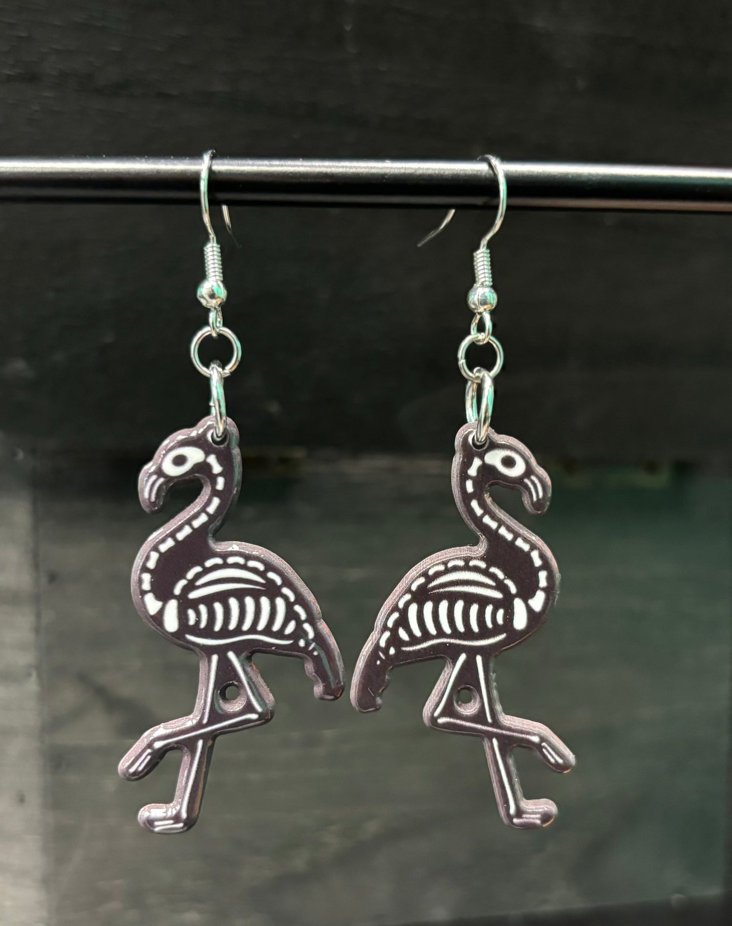 Skeleton Flamingo - Earrings