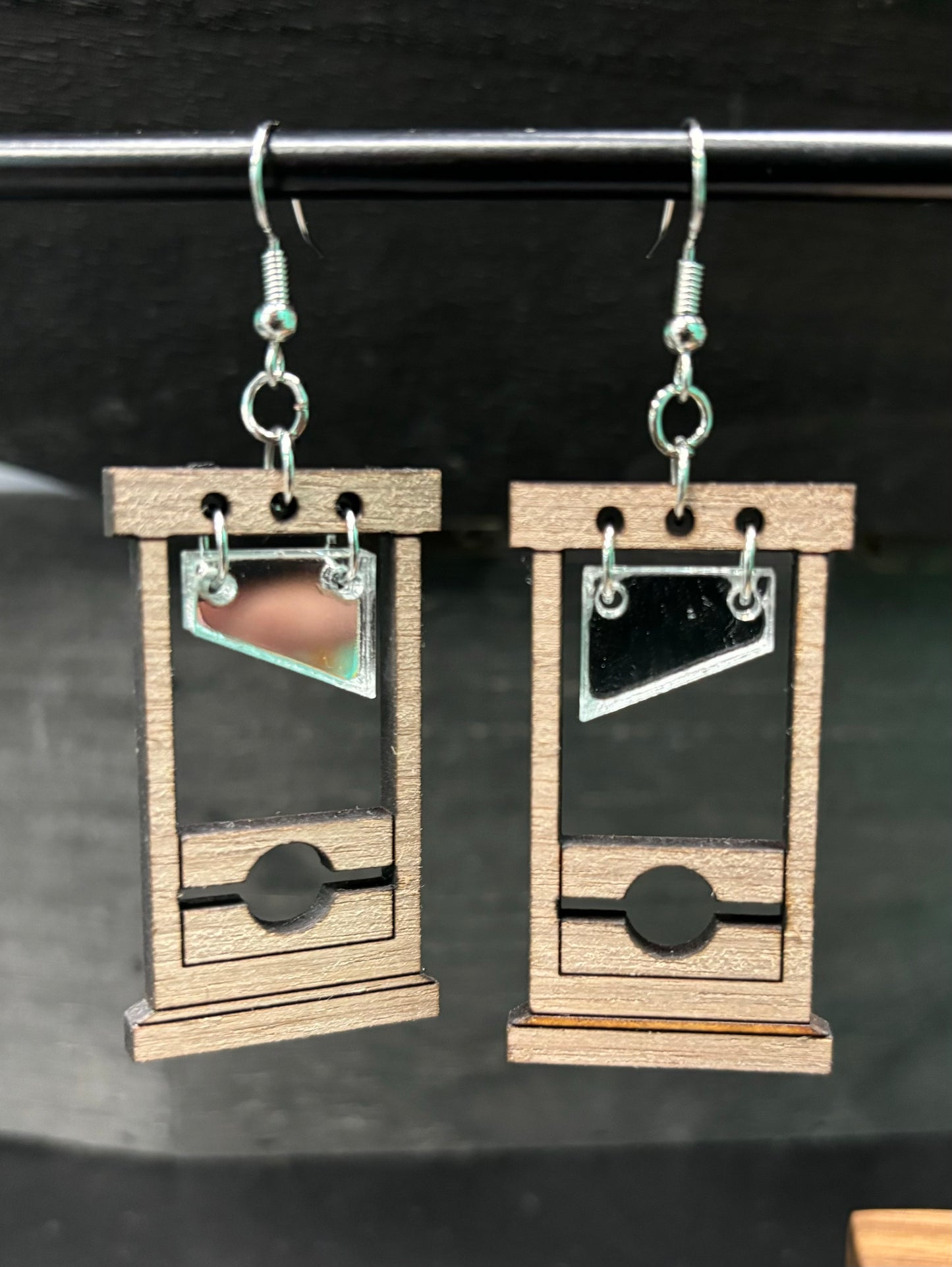 Wood Guillotine - Earrings