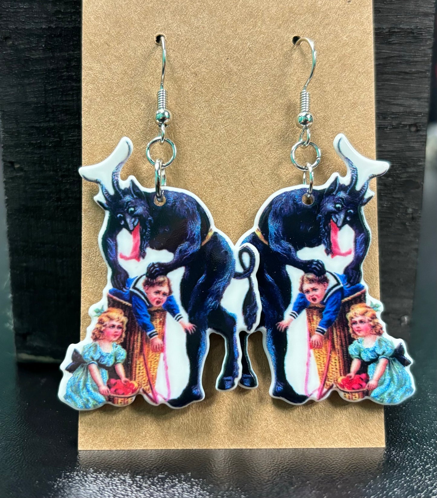 Krampus and Naughty Children - Earrings