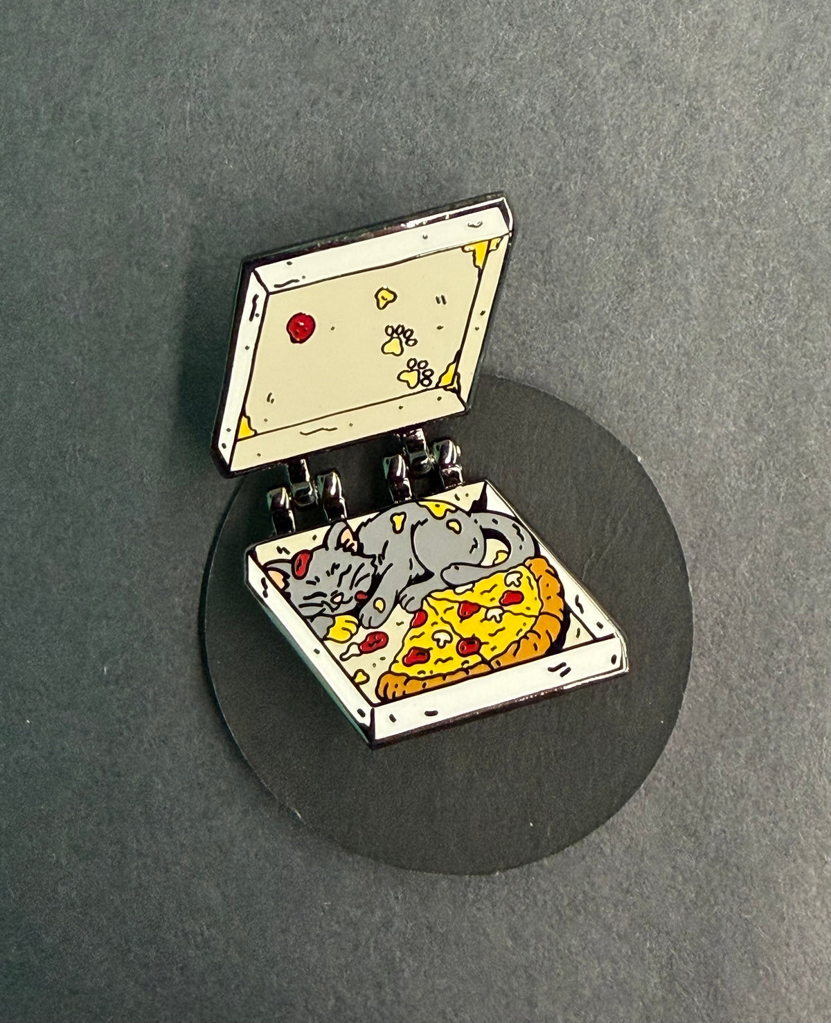 Pizza Box Cat - Pin