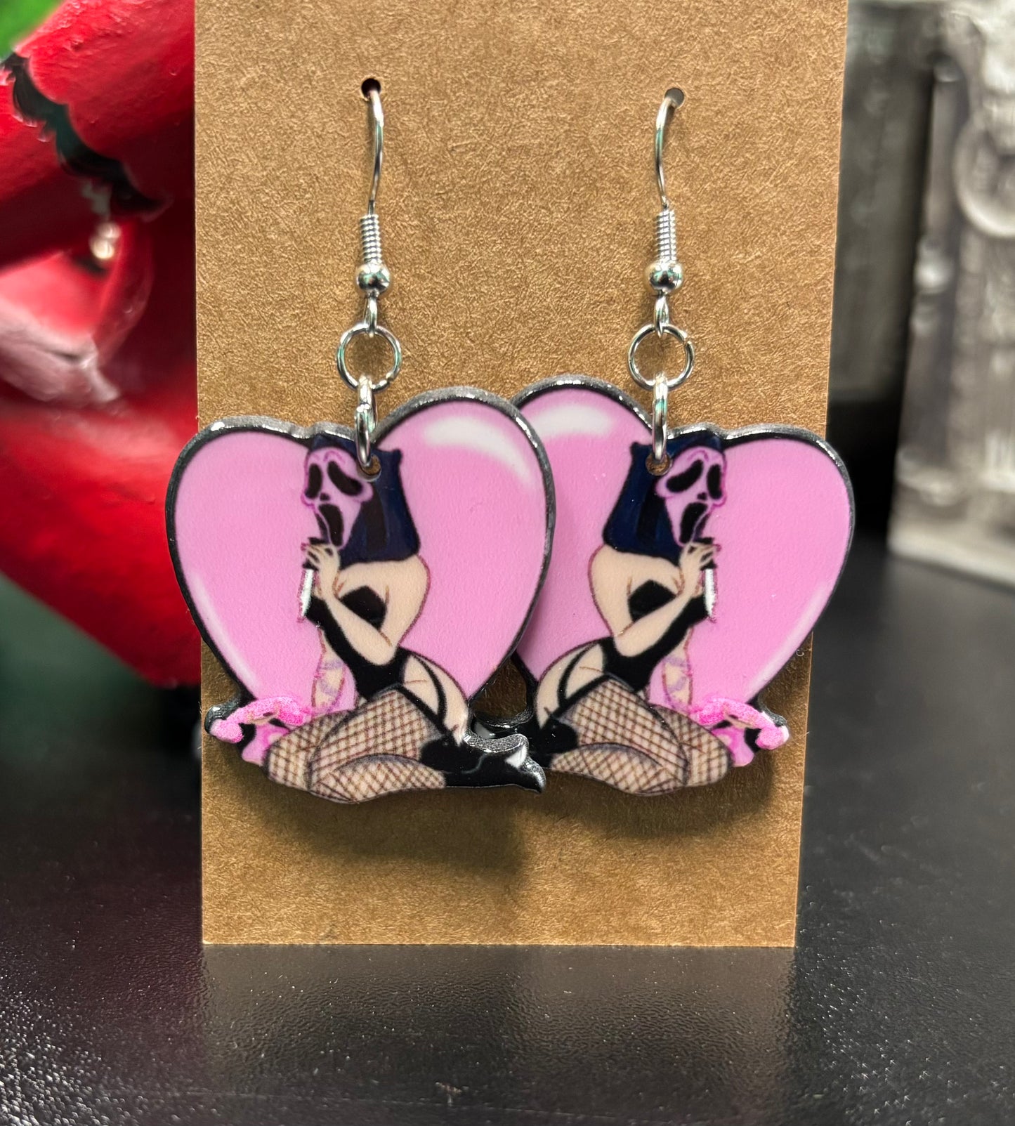 Scream Pin-up - Valentine's Earrings