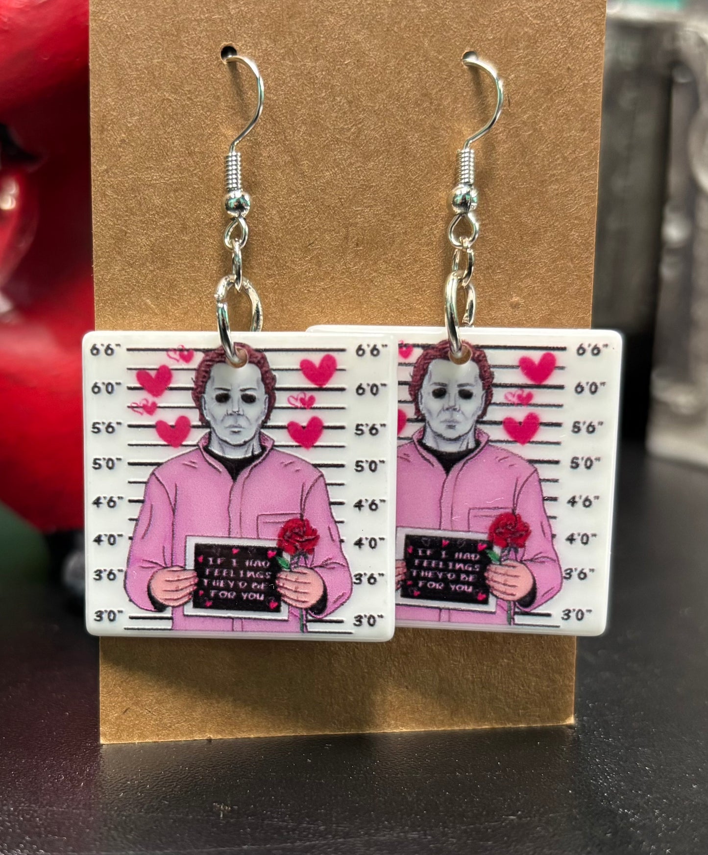 Michael Mugshot - Valentine's Earrings