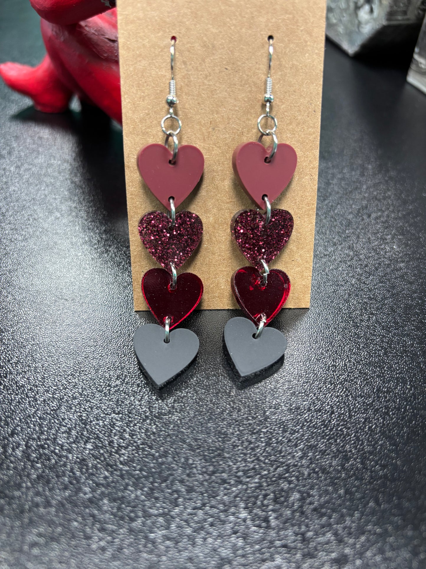 Dark Hearts - Valentine's Earrings