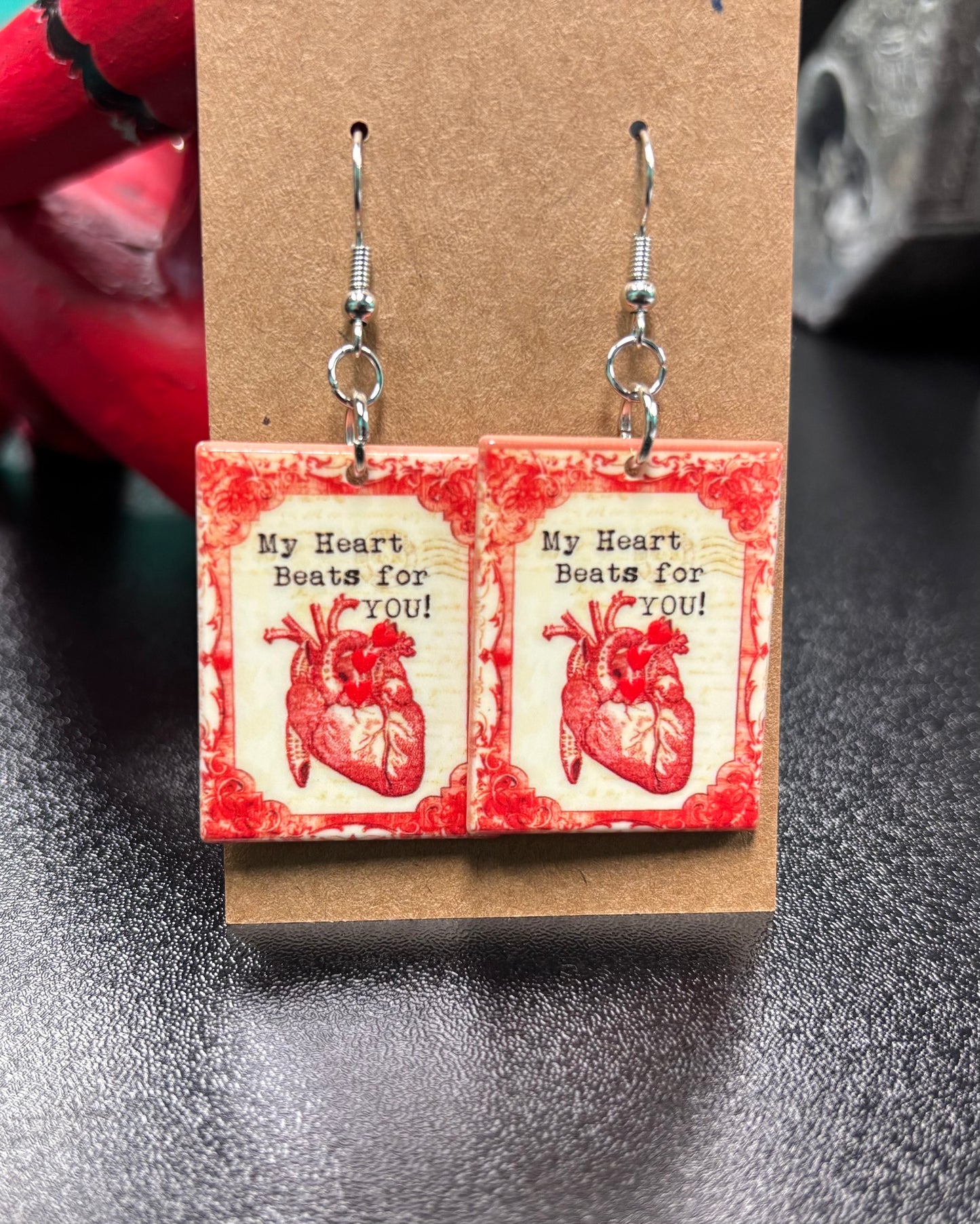 My Heart Beats for YOU! - Valentine's Earrings