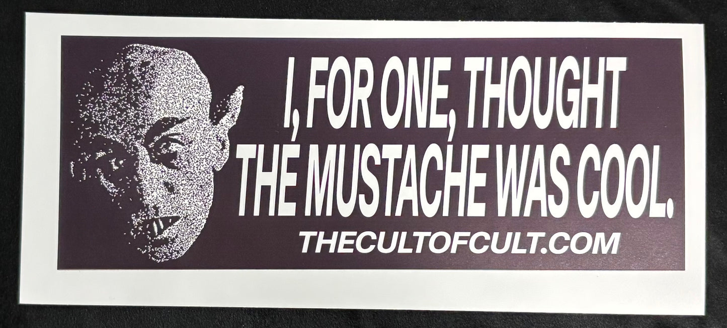 Nosferatu Mustache - Bumper Sticker