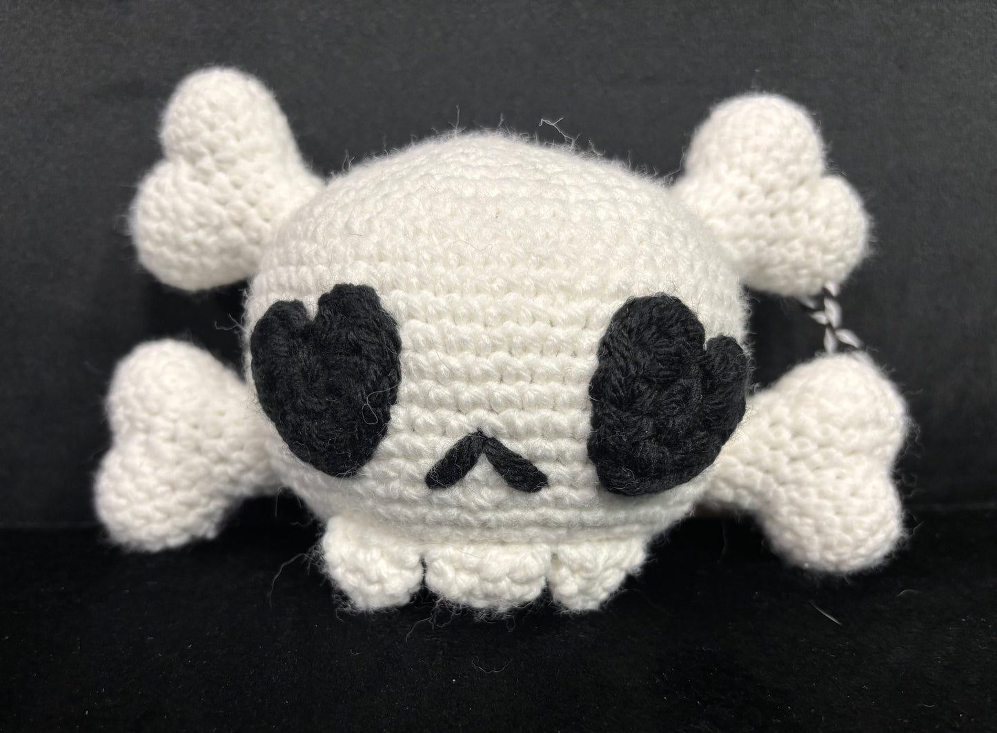 Skull and Crossbones Hearts - crochet creature