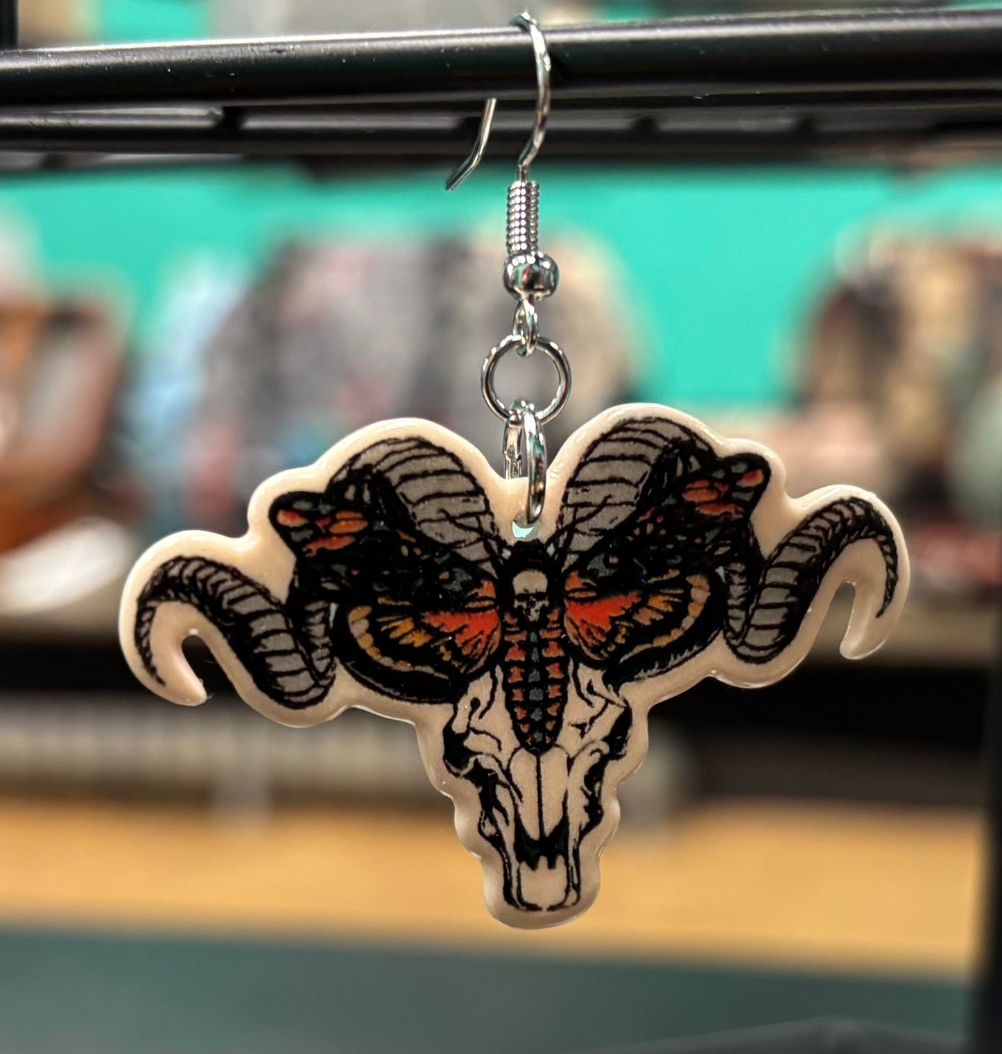 Longhorn Hawkmoth - earrings