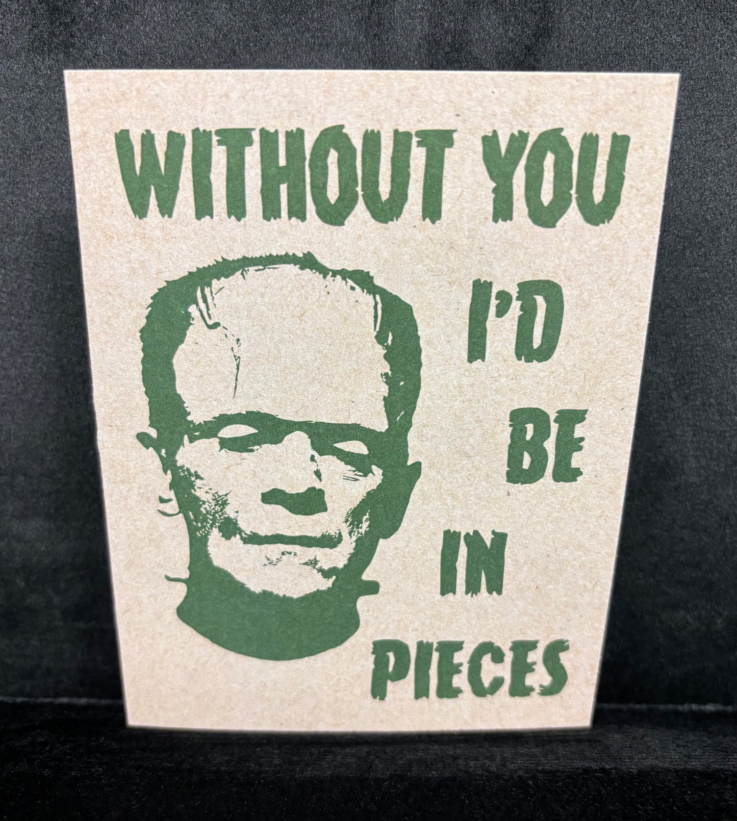 I'd Be in Pieces - greeting card
