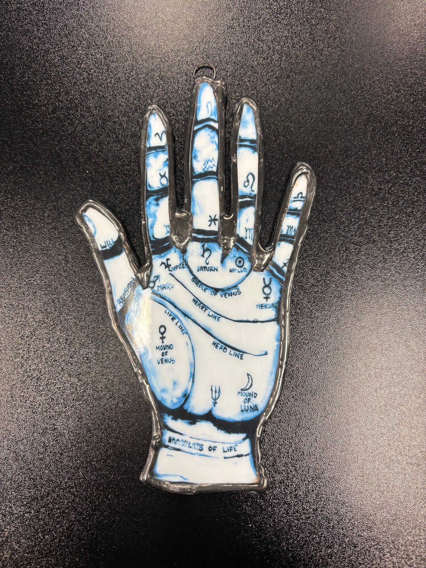Palmistry - Glass Art Ornament