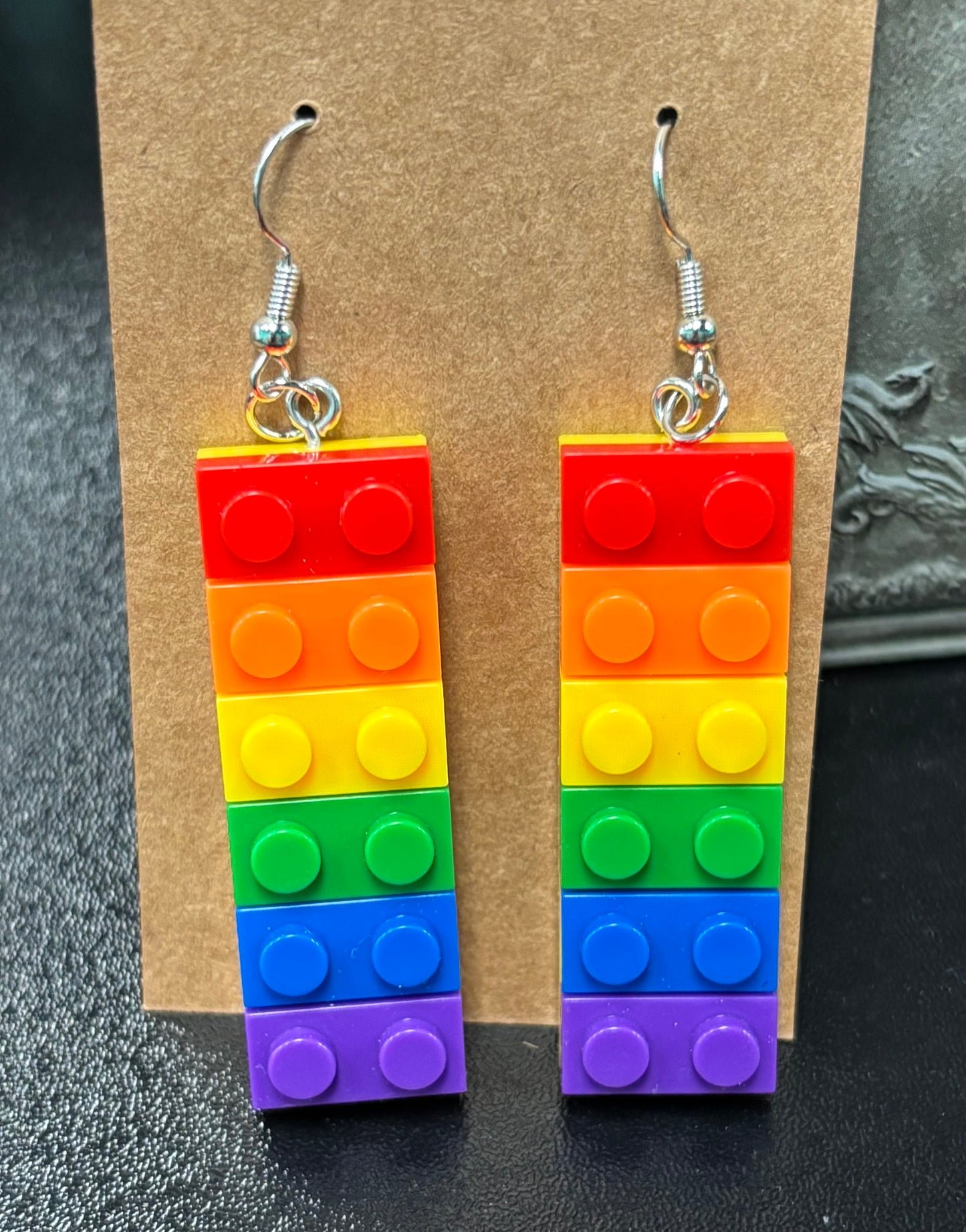 Rainbow LEGO - Earrings