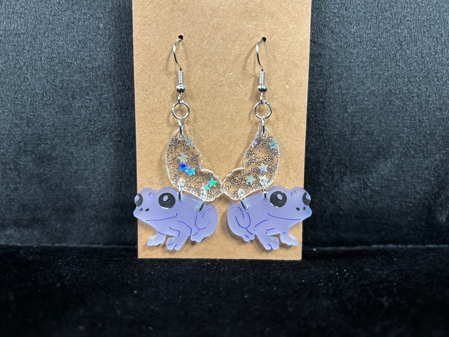 Purple Fairy Frog - Earrings