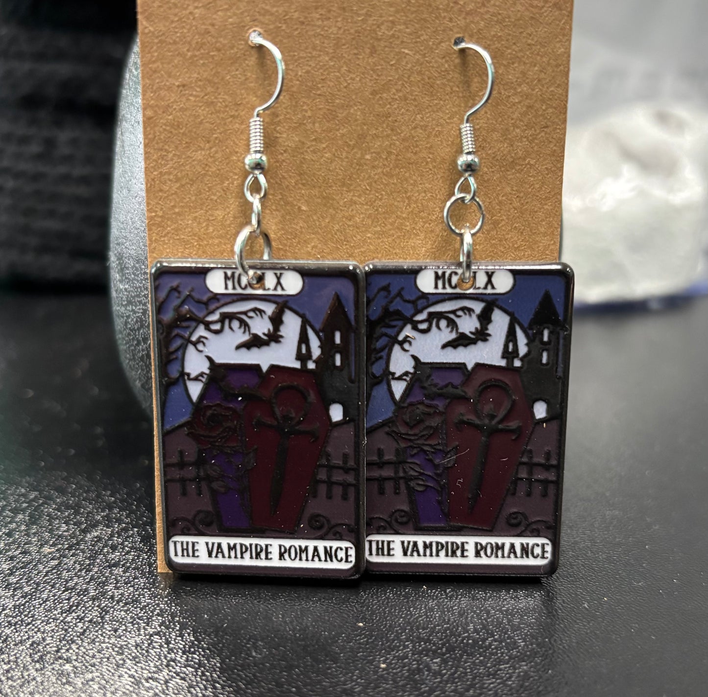 The Vampire Romance Tarot Card - Earring