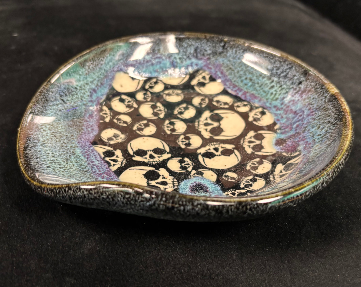 Skull Pattern - Ceramic Spoon Rest