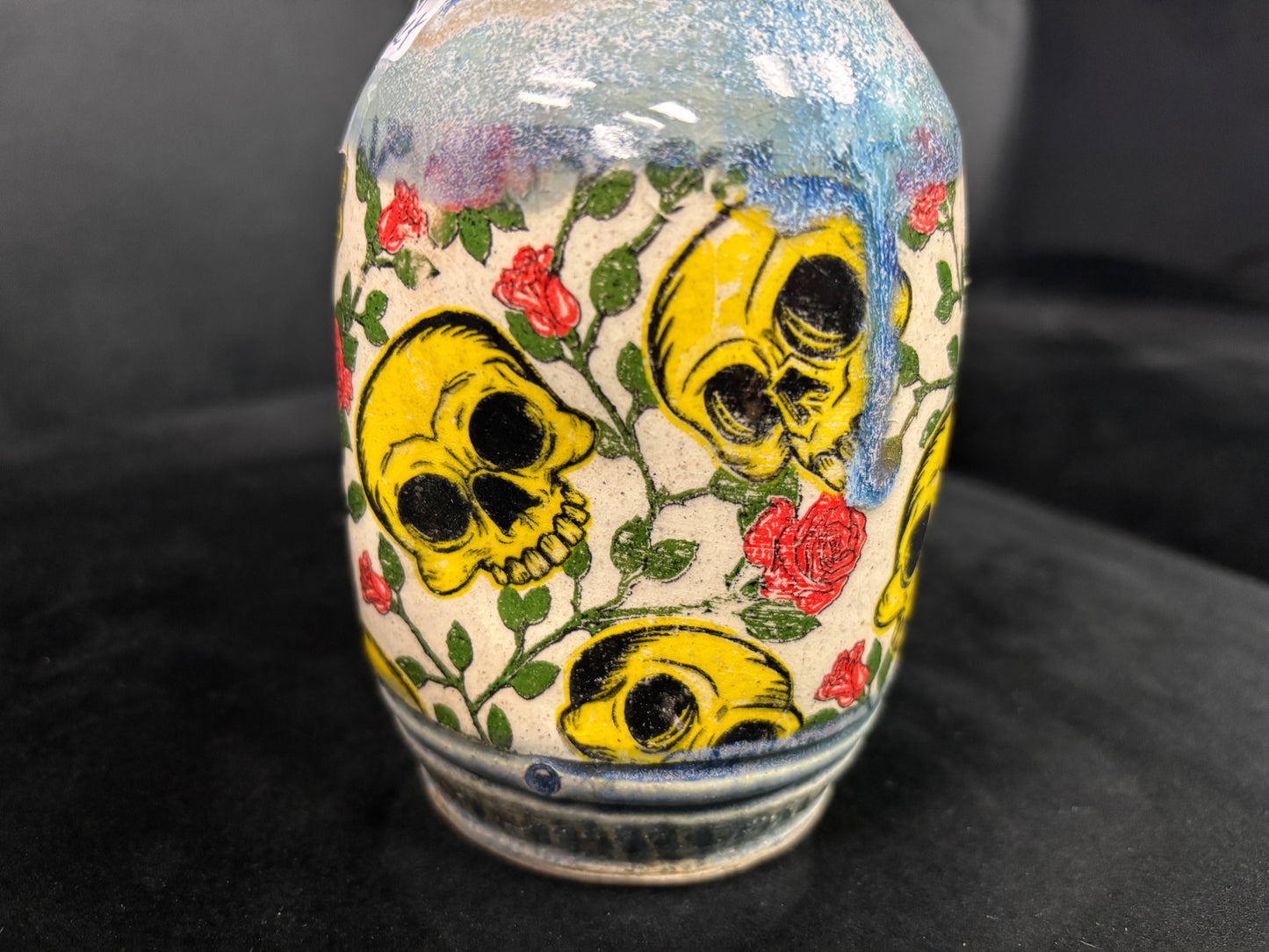 Yellow Skull Pattern - Oil/Vinegar Cruet