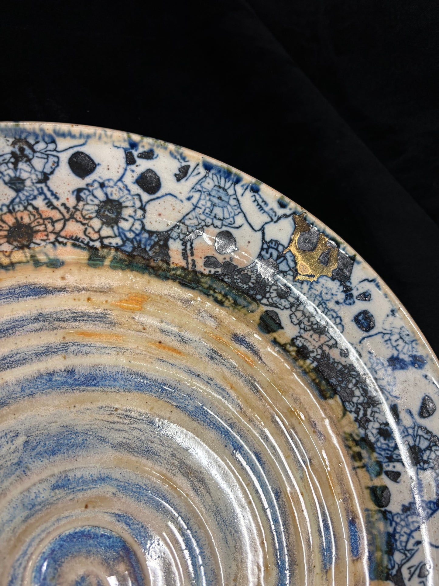 Skull with Gold Luster - Ceramic Platter