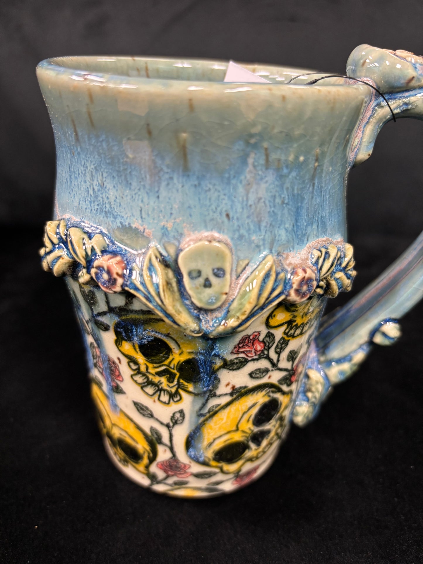Yellow Skull Pattern - Ceramic Mug Set