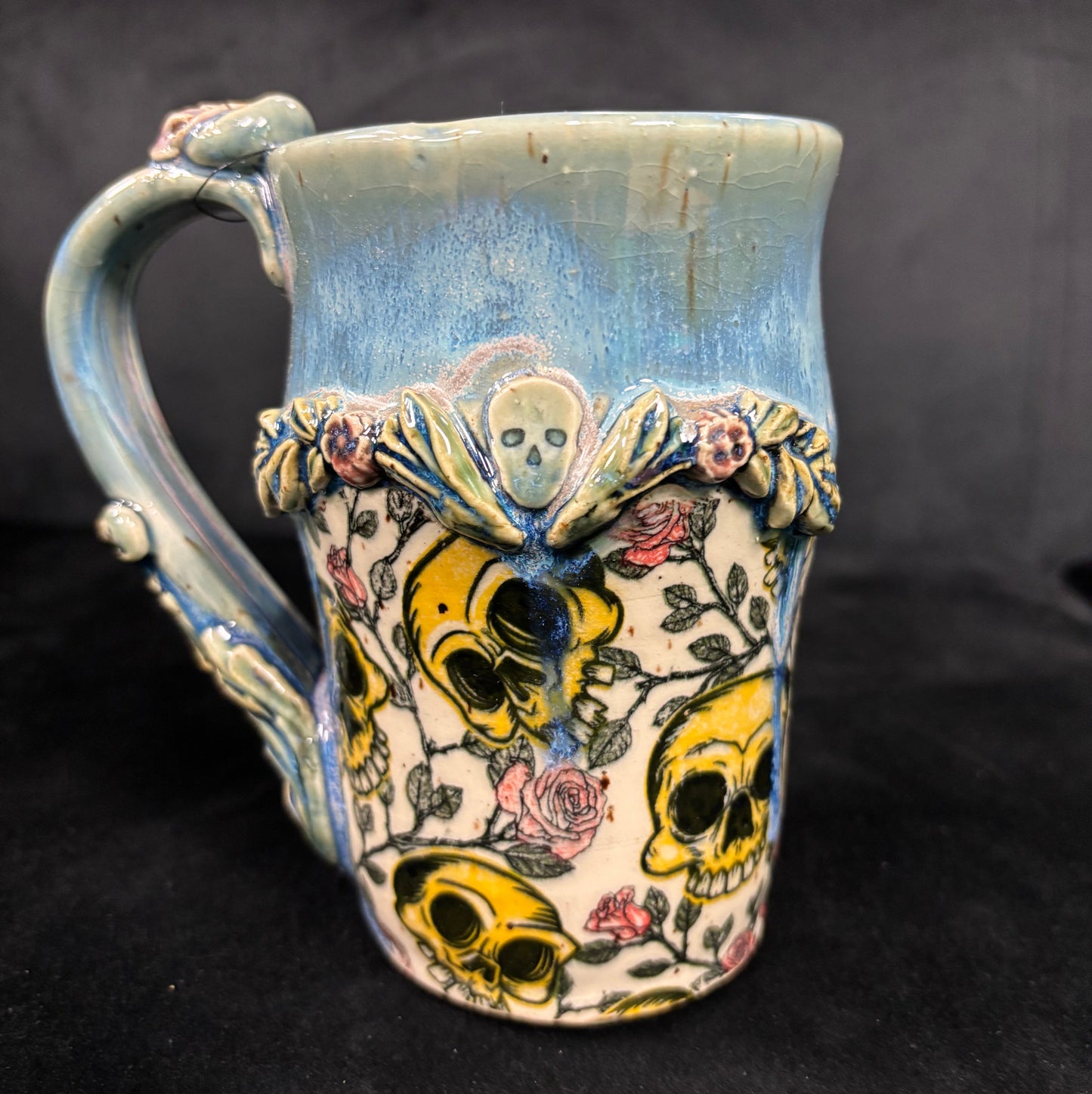 Yellow Skull Pattern - Ceramic Mug Set