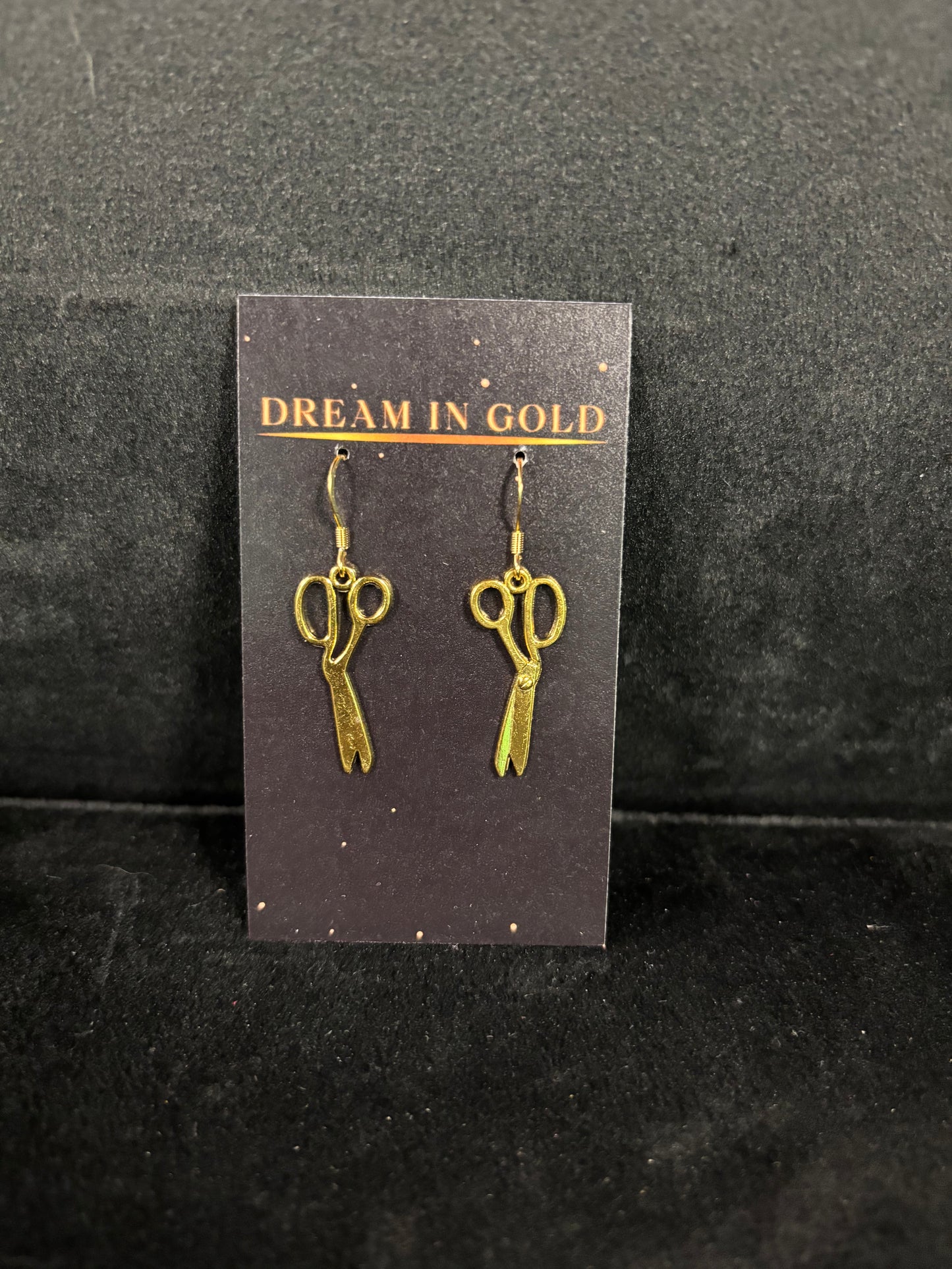Gold Scissors - Earrings