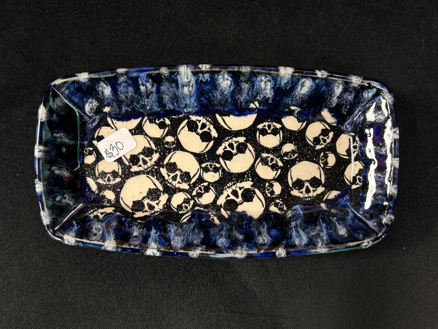 Skull Ceramic Butter Dish