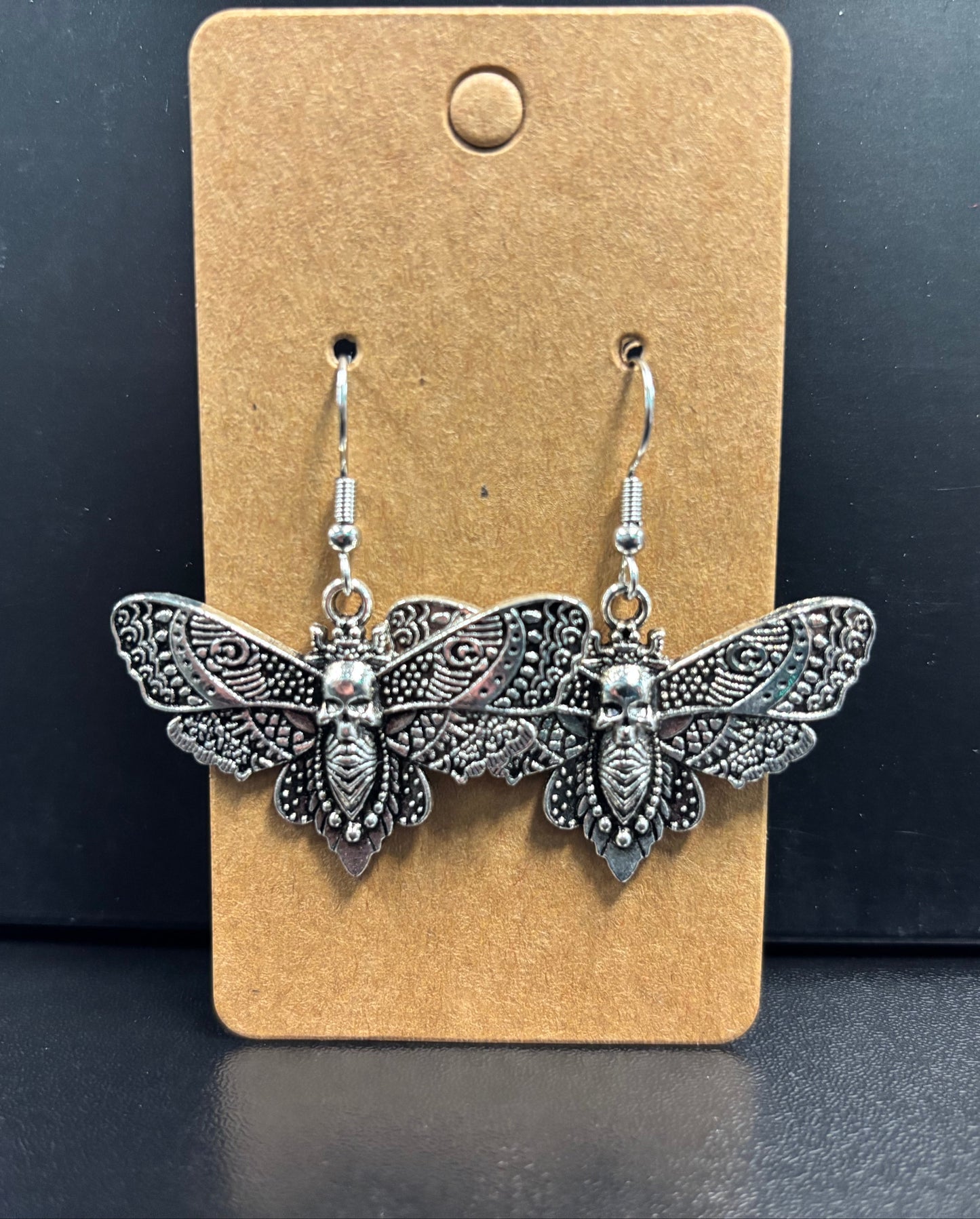Silver Moth - Earrings