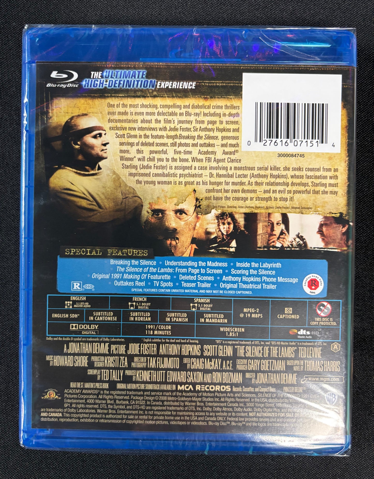 The Silence of the Lambs (1991) - Blu Ray - New