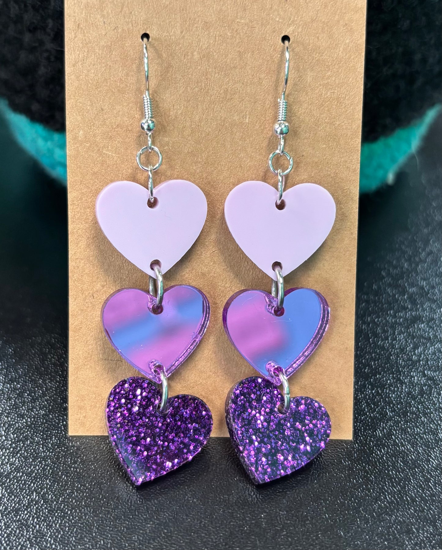 Purple Heart - Earrings