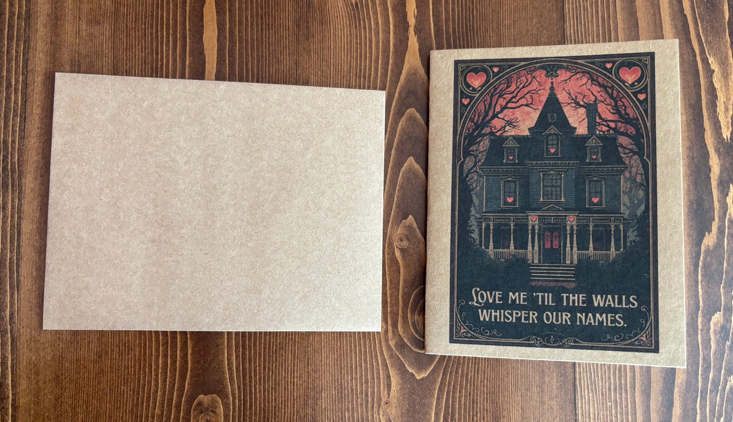 Haunted House Love Me... - Greeting Card