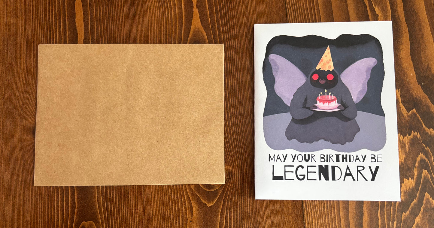 Mothman Birthday - Greeting Card