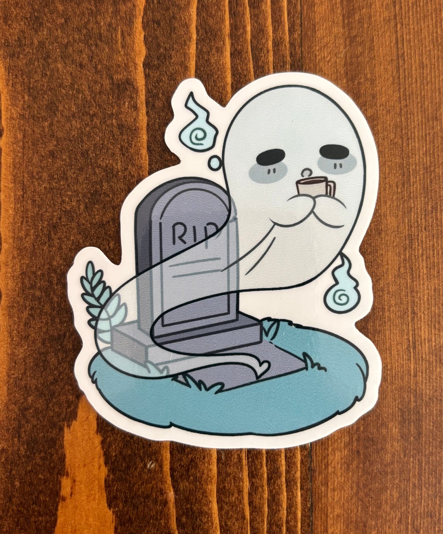 Ghost with Coffee - Stickers