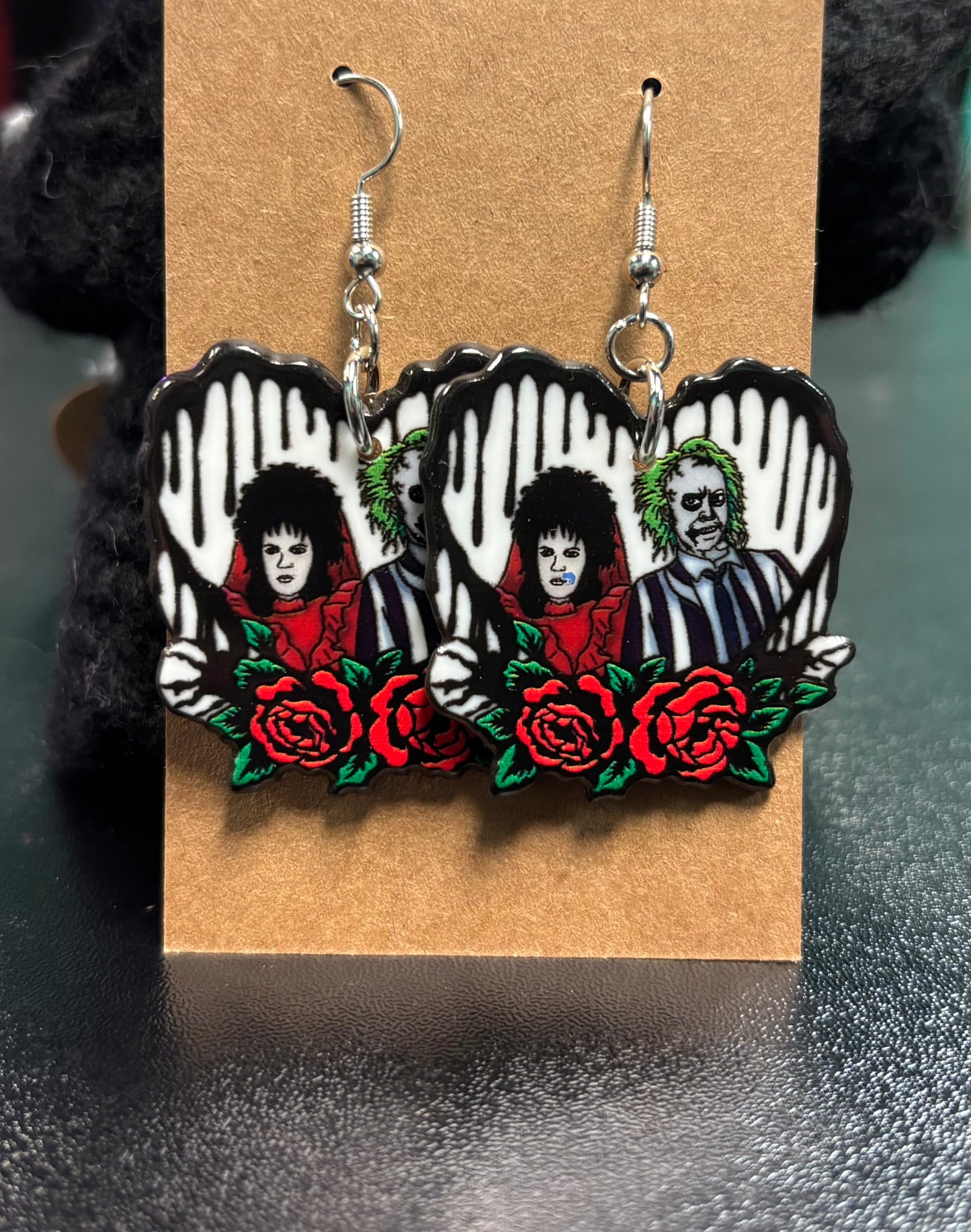 Lydia Beetlejuice Heart - Earrings
