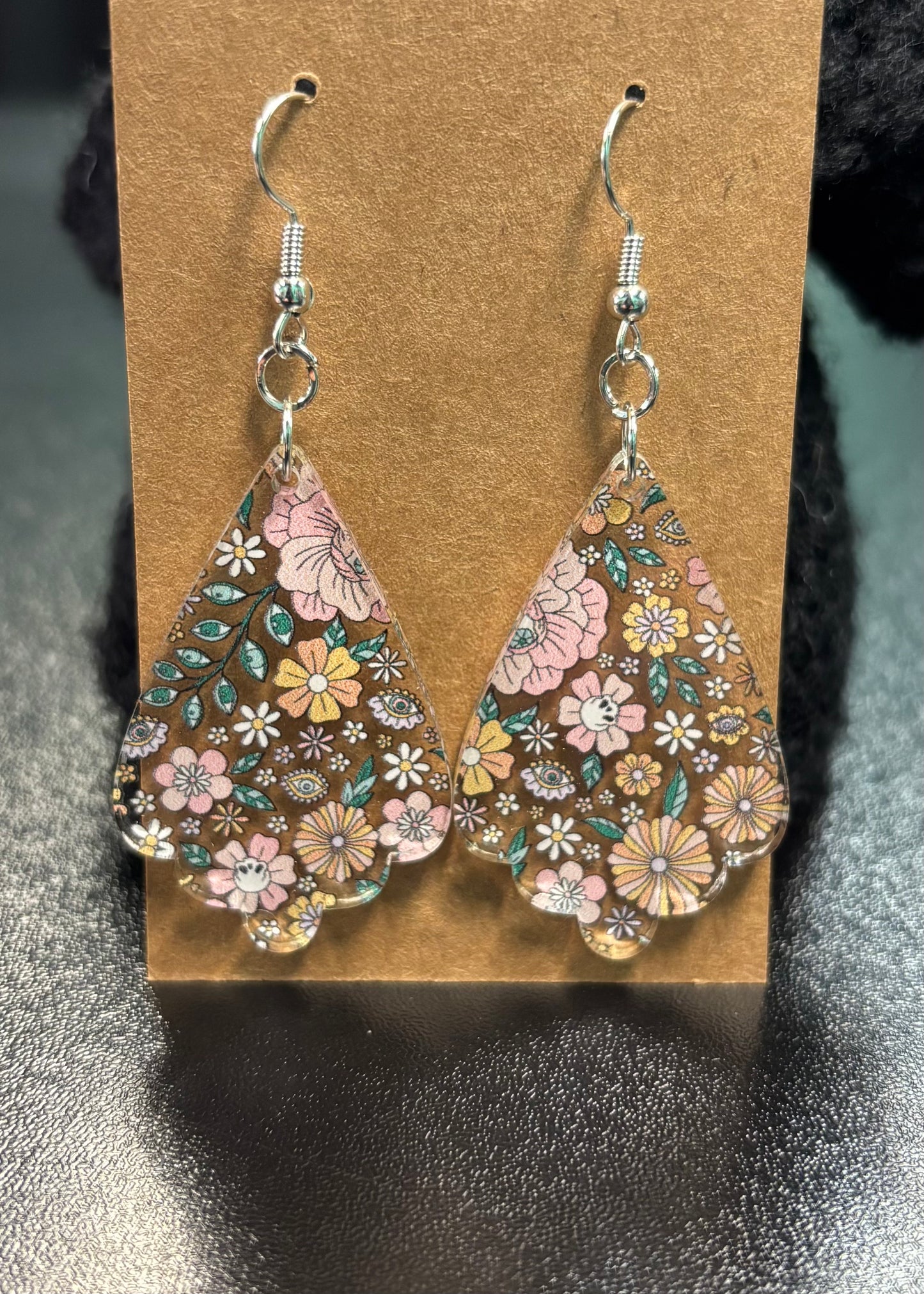Skulls and Eyeballs in Flowers - Earrings