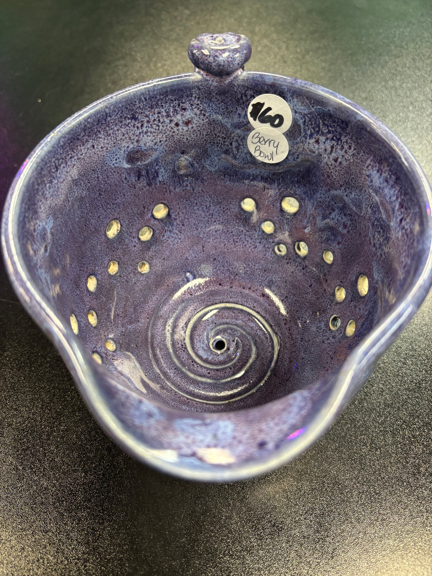 Purple and Black Skull - Ceramic Berry Bowl