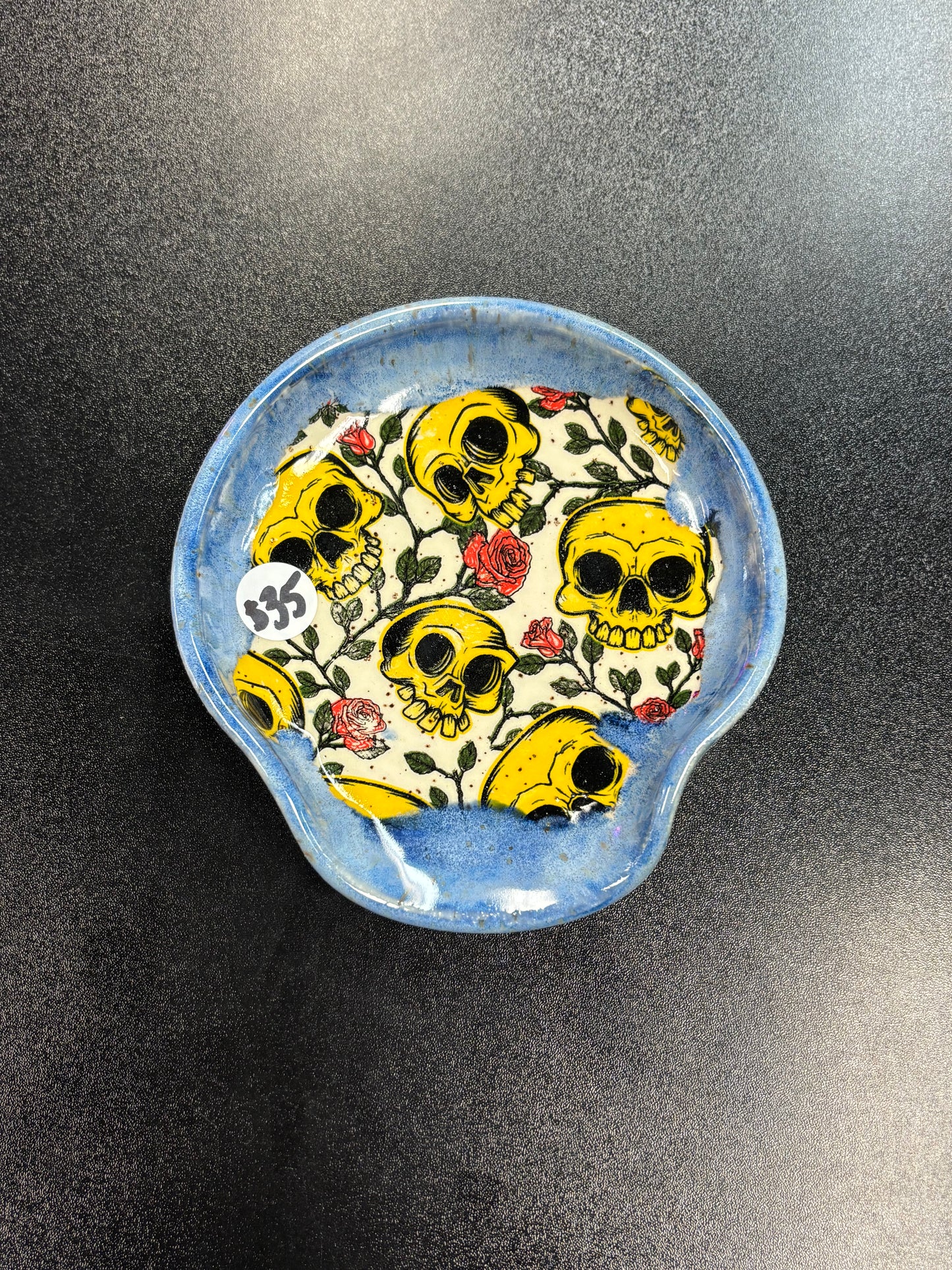 Yellow Skull - Ceramic Spoon Rest