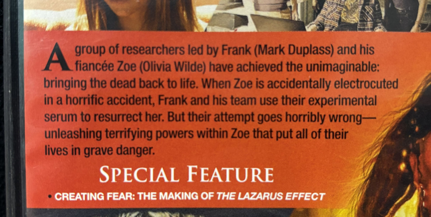 The Lazarus Effect (2015) - DVD - used