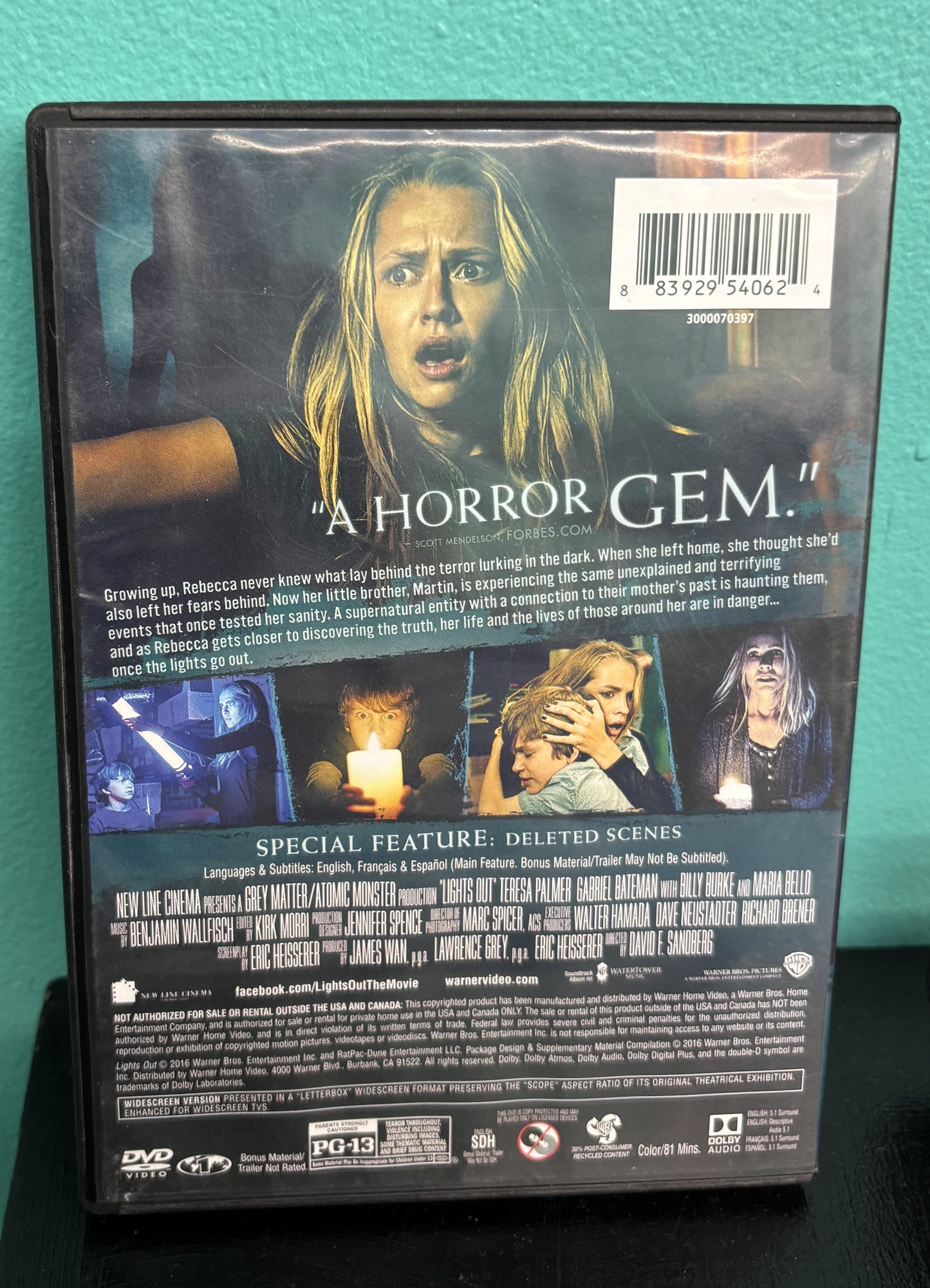 Lights Out (2016) - DVD - used