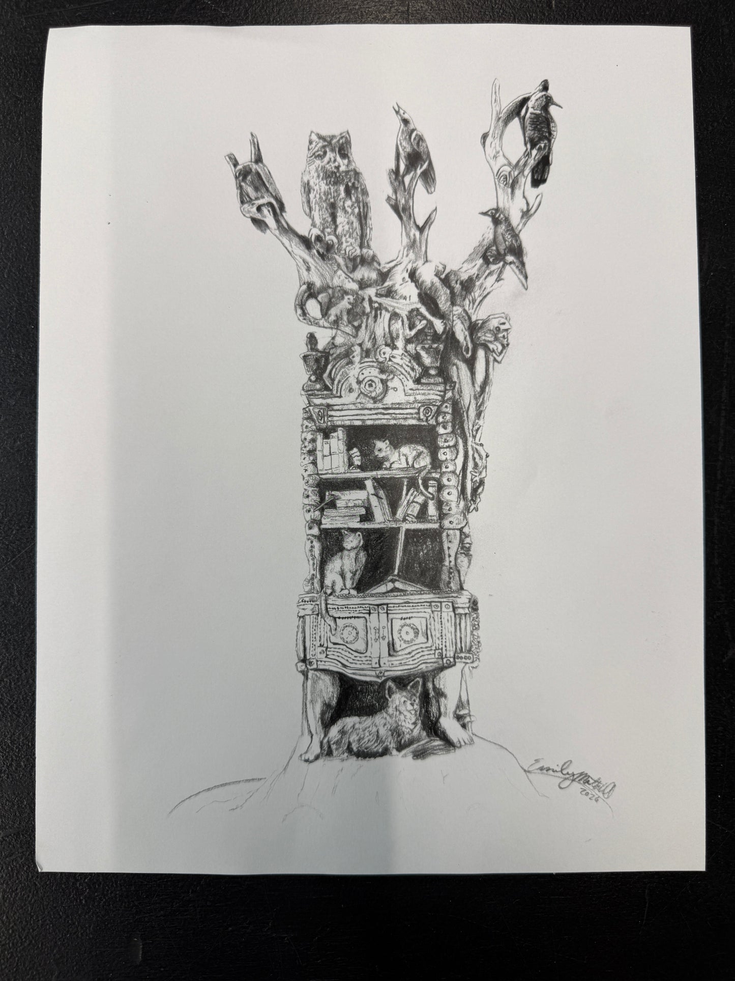 Log Carving - Greeting Card